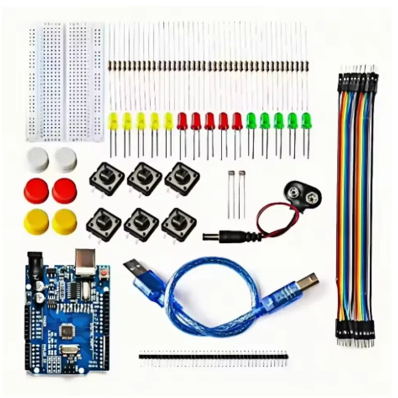 Starter-Kit für UNO R3 Mini-Steckbrett LED Jumper-Kabel Tasten – Bild 4
