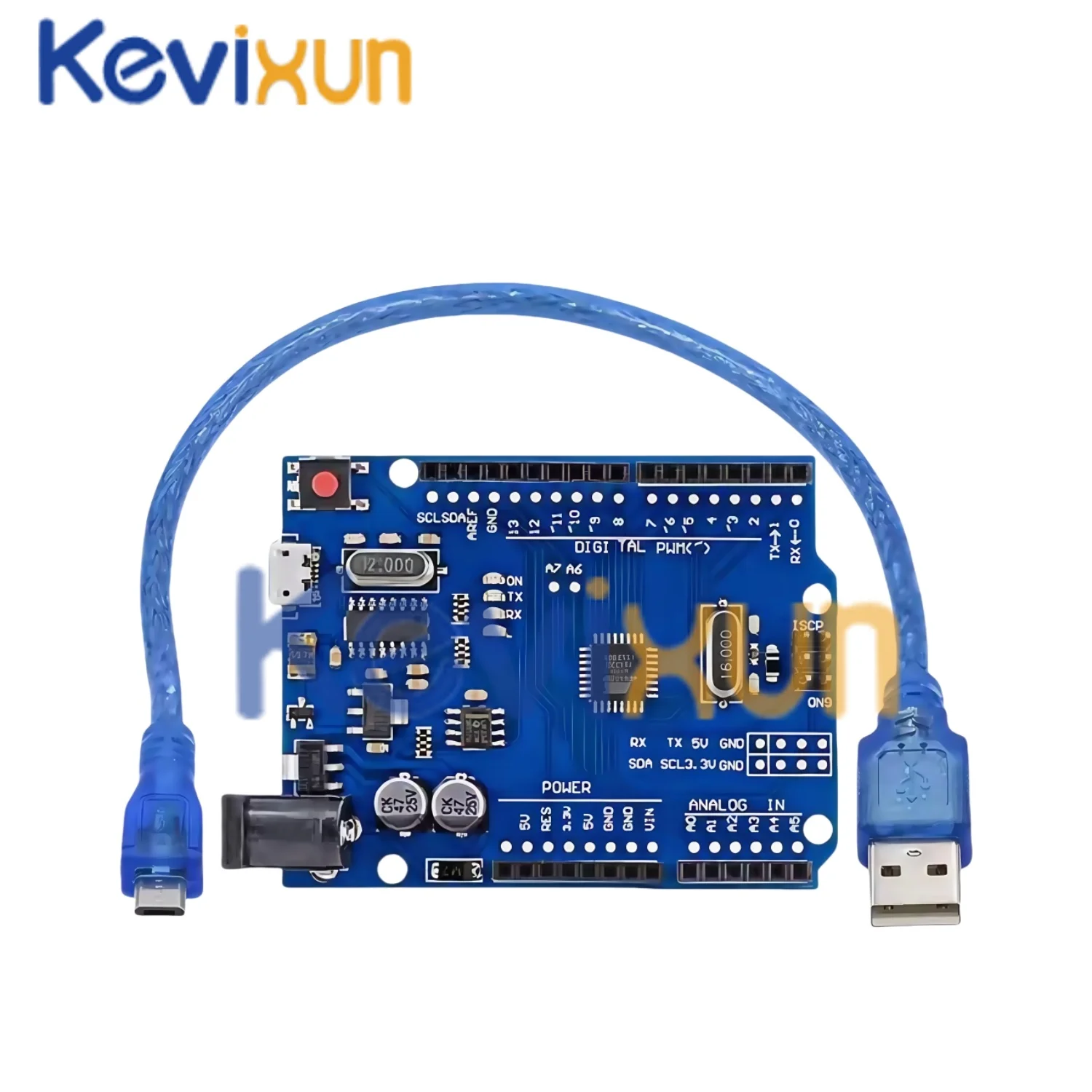 UNO R3 CH340G MEGA328P Chip für Arduino UNO R3 + USB/TYPE-C KABEL – Bild 4