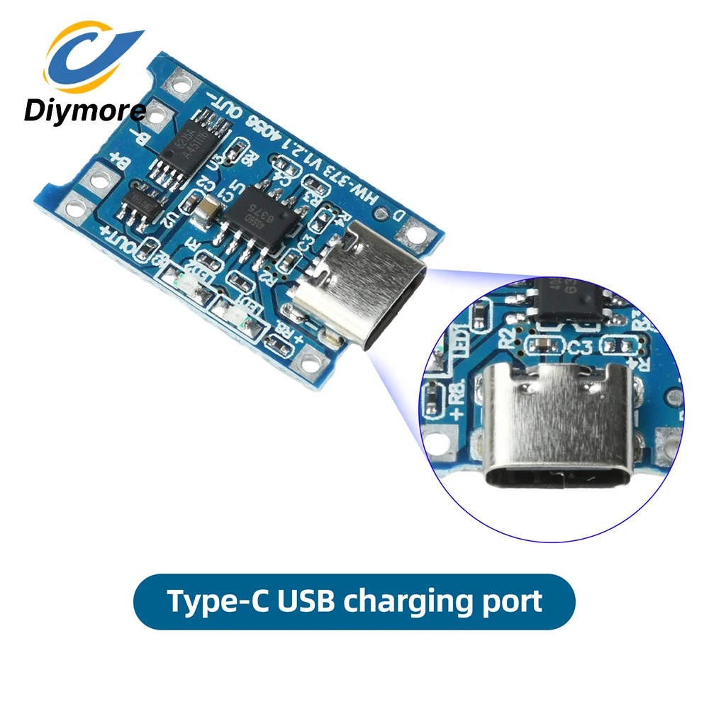 Typ-C 18650 Batterieladegerät-Platine TC4056 4,35-6V Lithium (5 Stück) – Bild 4