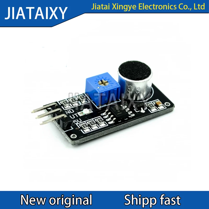 Mikrofon-Sprachsensor-Erkennungsmodul Geräuscherkennungssensor-Modul Schallsensor KY-038 KY-037 Schwarz Blau