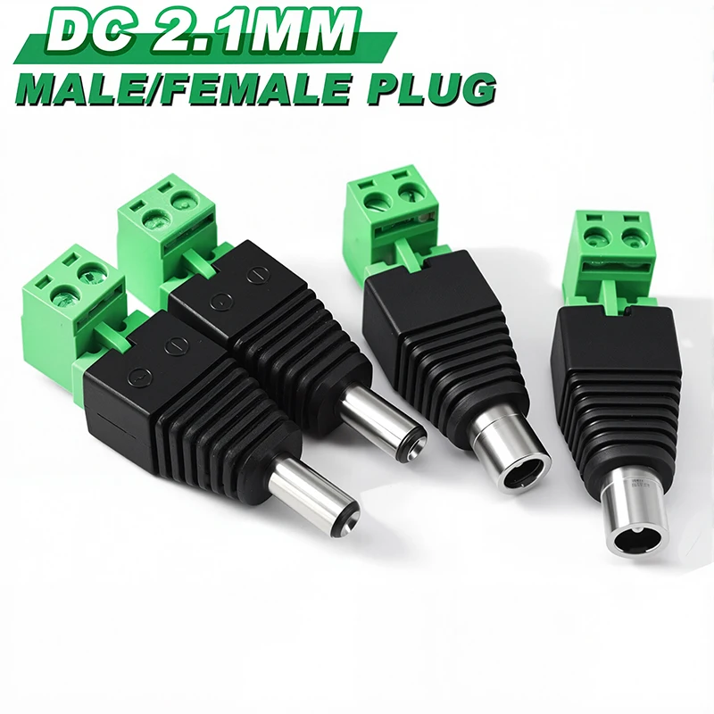 2,1mm X 5,5mm DC-Stromstecker 5,5*2,1mm Schraubanschluss DC-Stecker-Buchse-Adapter