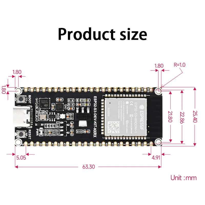 ESP32-S3-DEV-KIT-N8R8/N16R8/N32R16V ESP32-S3 Entwicklungsboard – Bild 5