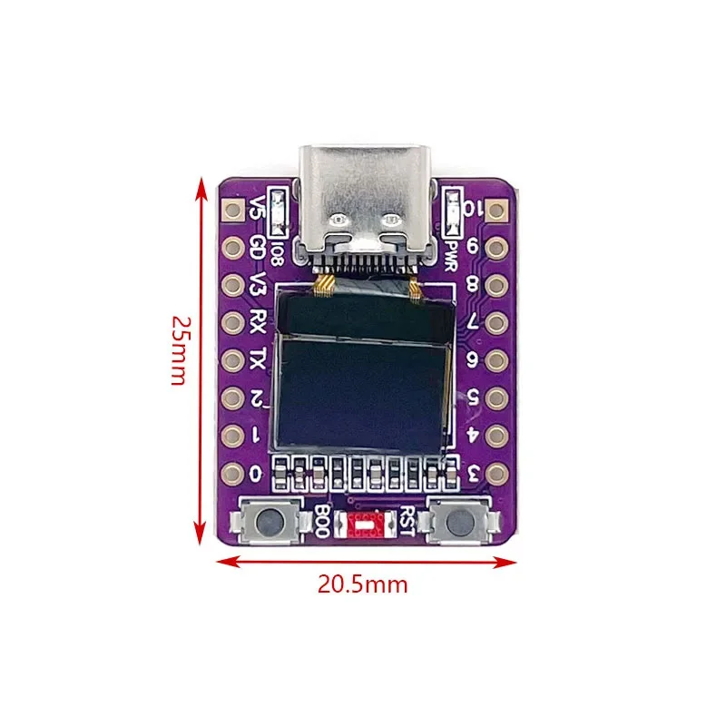 ESP32-C3 Entwicklungsboard mit 0,42 Zoll OLED-Modul Keramikantenne – Bild 3