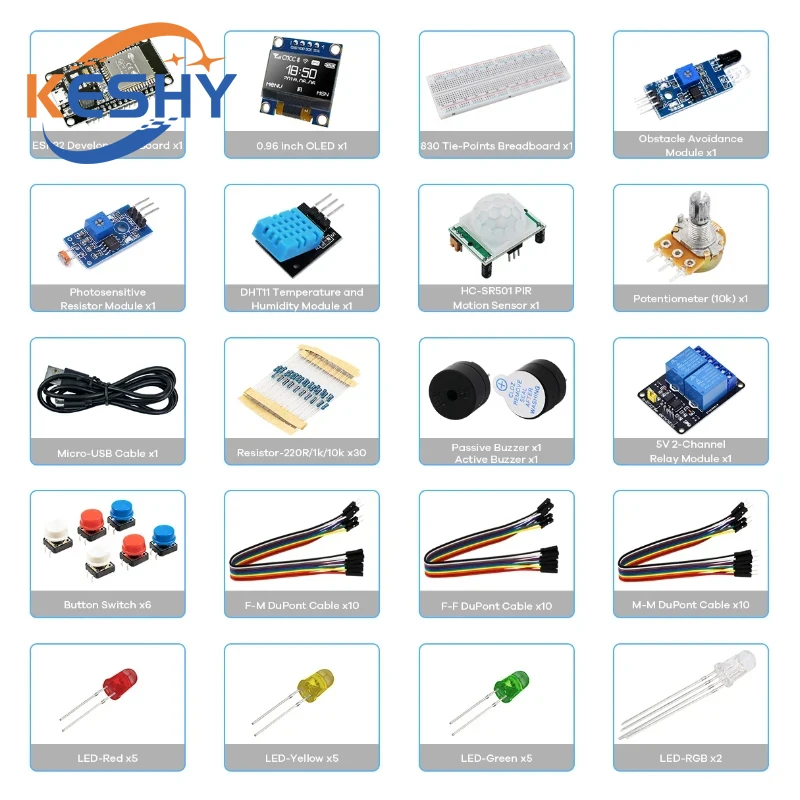 Basic Starter Kit für ESP32 ESP-32S WIFI Development Board für Arduino – Bild 4