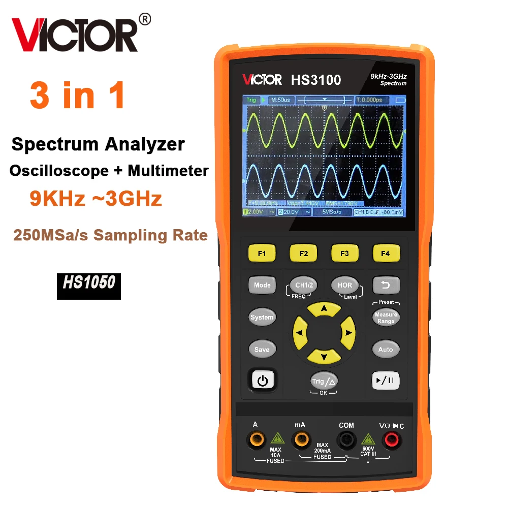 VICTOR 3-in-1 Spektrumanalysator Zweikanal-Oszilloskop Multimeter – Bild 3