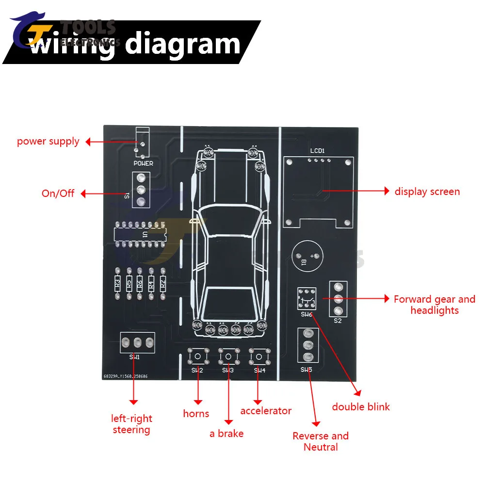 DIY Löten Praxis Kit Auto Fahren Simulator Elektronische Projekt – Bild 6