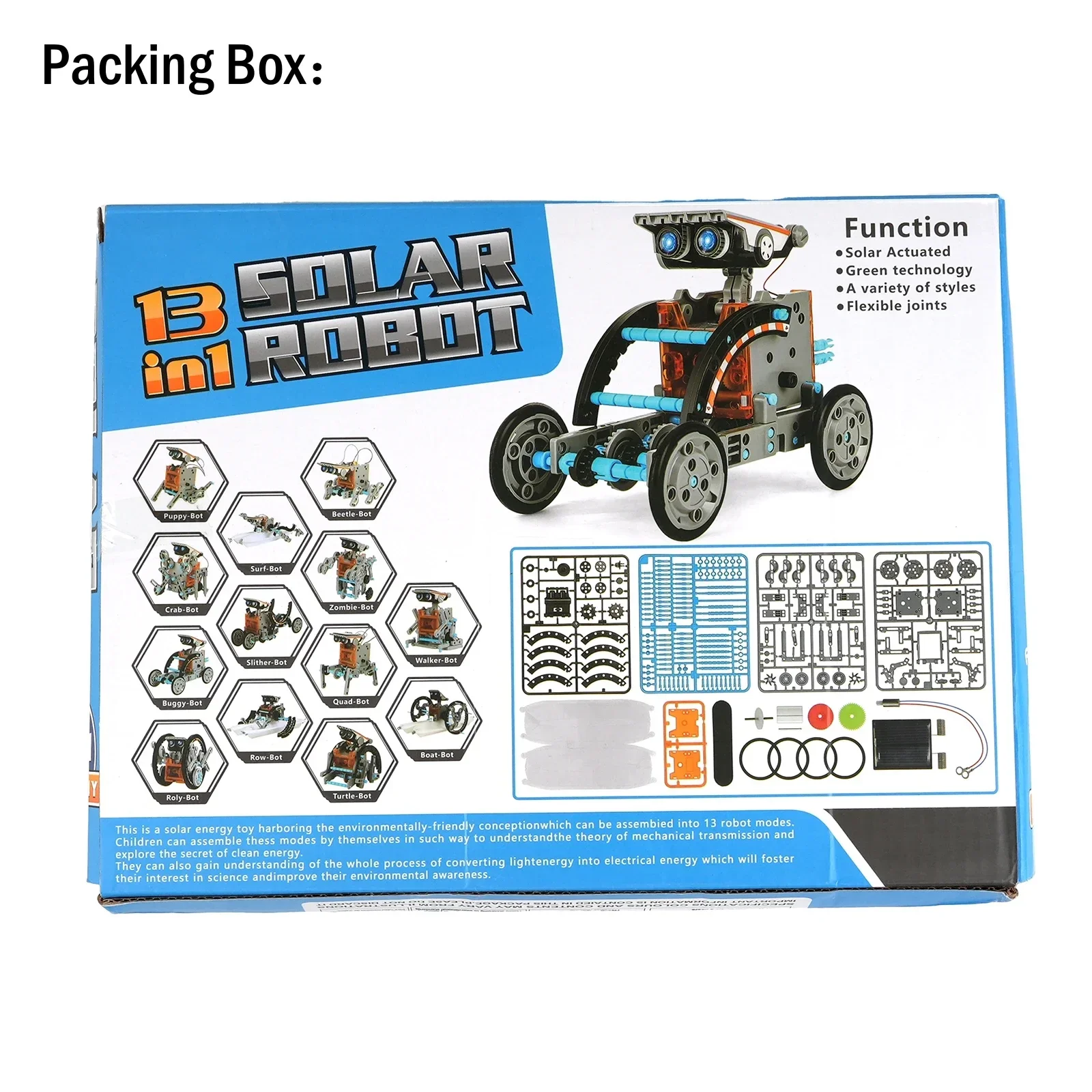 Stamm 13-in-1 Bildung Solar roboter Spielzeug DIY Gebäude Wissenschaft Experiment Kit für Kinder im Alter