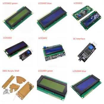 LCD1602 LCD2004 1602-Modul, 16 x 2 Zeichen, LCD-Anzeigemodul, HD44780-Controller, blaues Schwarzlicht