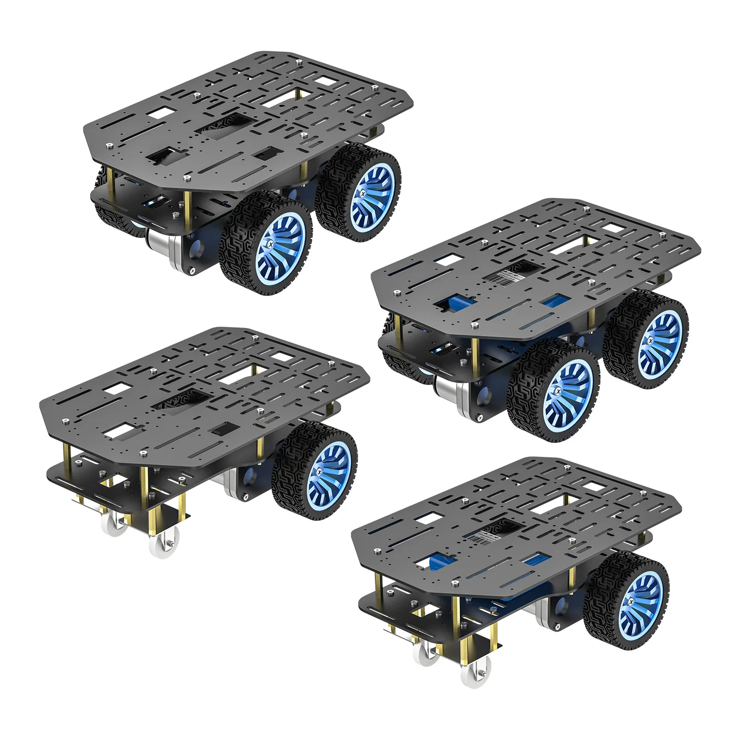 Yahboom Smart Robot Car Chassis Radsatz aus Aluminiumlegierung mit hochpräzisem Encodermotor für elektronische