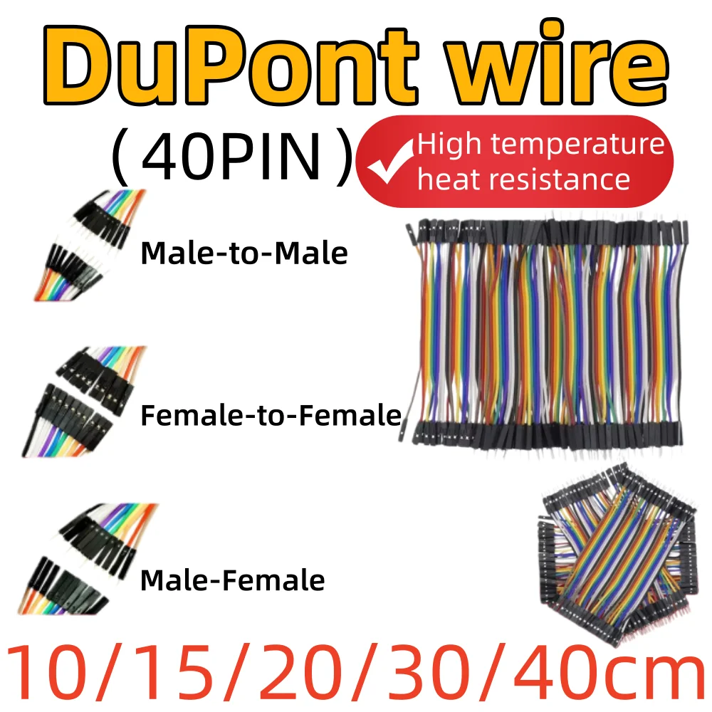 Dupont Line 10 cm 20 cm 30 cm 40 Pin Stecker auf Stecker + Stecker – Bild 2