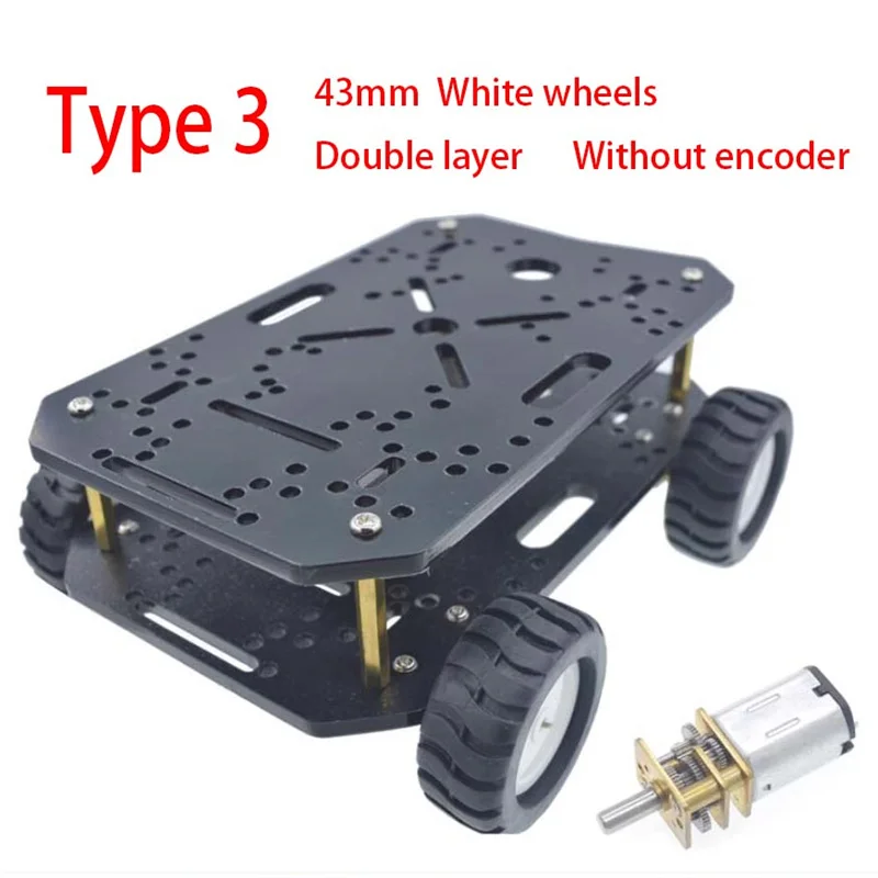4WD Chassis Smart Robot Auto 6V N20 DC Mini Micro Gear Motor Smart Car – Bild 3