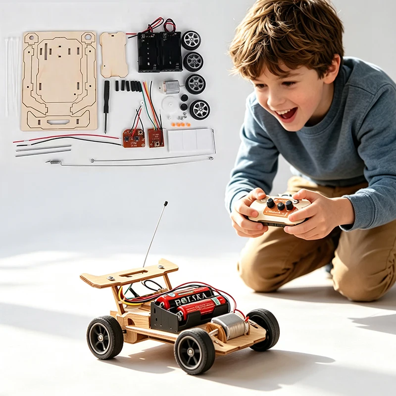 RC-Auto-Modellbausatz DIY Mini Lehr- und Lernprojekt MINT-Wissenschaftsbildung Experimentier-Spielzeug