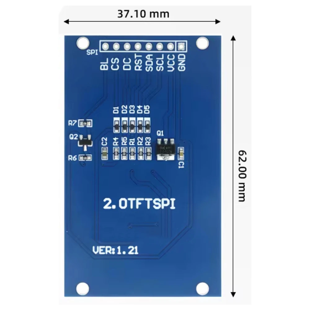 2,0-Zoll-TFT-Anzeigemodul ST7789VW Treiber 240 * 320 4-zeiliges SPI – Bild 5
