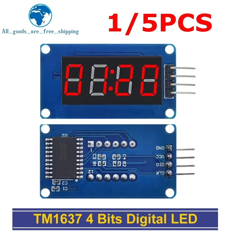 TM1637 4 Bits Digitale LED Display Modul Für arduino 7 Segment 0,36 Zoll Uhr ROTE Anode rohr Vier Serielle