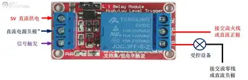 5-V-Relaismodul, 1-Kanal-Relaisschaltplatine mit Optokoppler-Isolierung, Trigger-Unterstützung für hohes