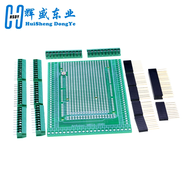 MEGA 2560 R3 Shield Board, Prototyp-Erweiterungsmodul mit Schraubklemmenblöcken und doppelseitigem PCB-Kit