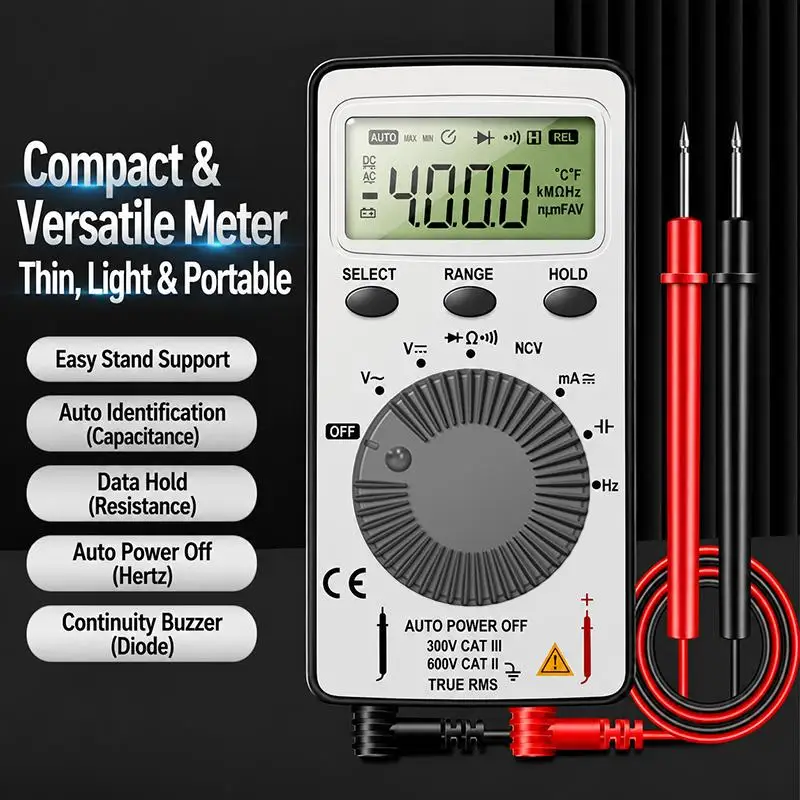 Mini Digital-Multimeter 4000-Ziffern T-RMS AC/DC NCV – Bild 2
