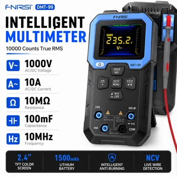 Digitales Multimeter 10000 Zähler Echte RMS-Werte AC/DC-Spannungs- und Strommessgerät Farb-TFT-Display
