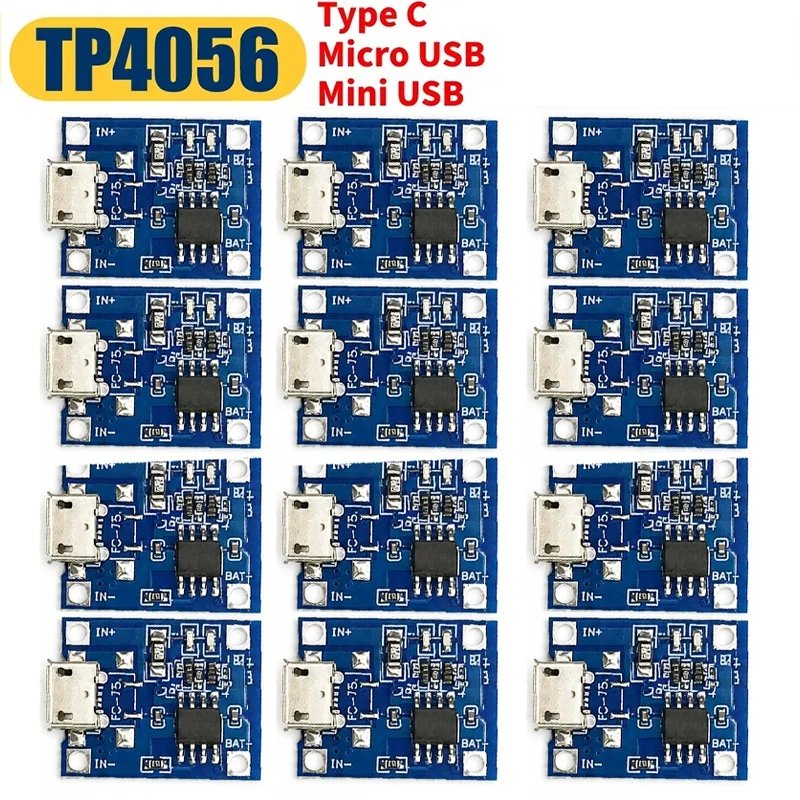 TP4056 5V 1A Lithium-Batterieladegerät-Modul für DIY-Batterieladeplatine 18650 Lithium-Batterieladeplatine