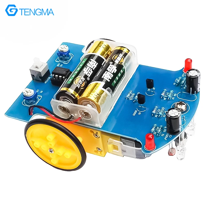 D2-1 Intelligentes Roboter-Auto-Bausatz DIY Elektronik-Produktionskit – Bild 5