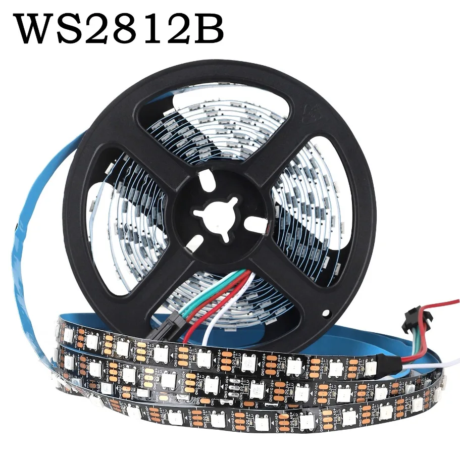 WS2812B 5050 RGBIC Smart LED-Streifen WS2812 Individuell adressierbarer IC 30/60/144 Pixel/LEDs/m Licht DC5V