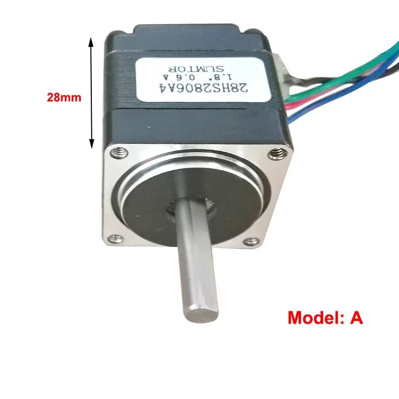 1,8 Grad 28 x 2-Phasen 4-adrig Nema 8 Schrittmotor Micro Mini 28mm – Bild 3