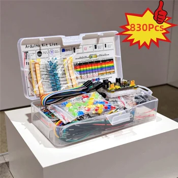 Elektronische Komponenten Elektrolytkondensator Widerstand LED 830-Loch-Breadboard-Kit MB-102 für UNO R