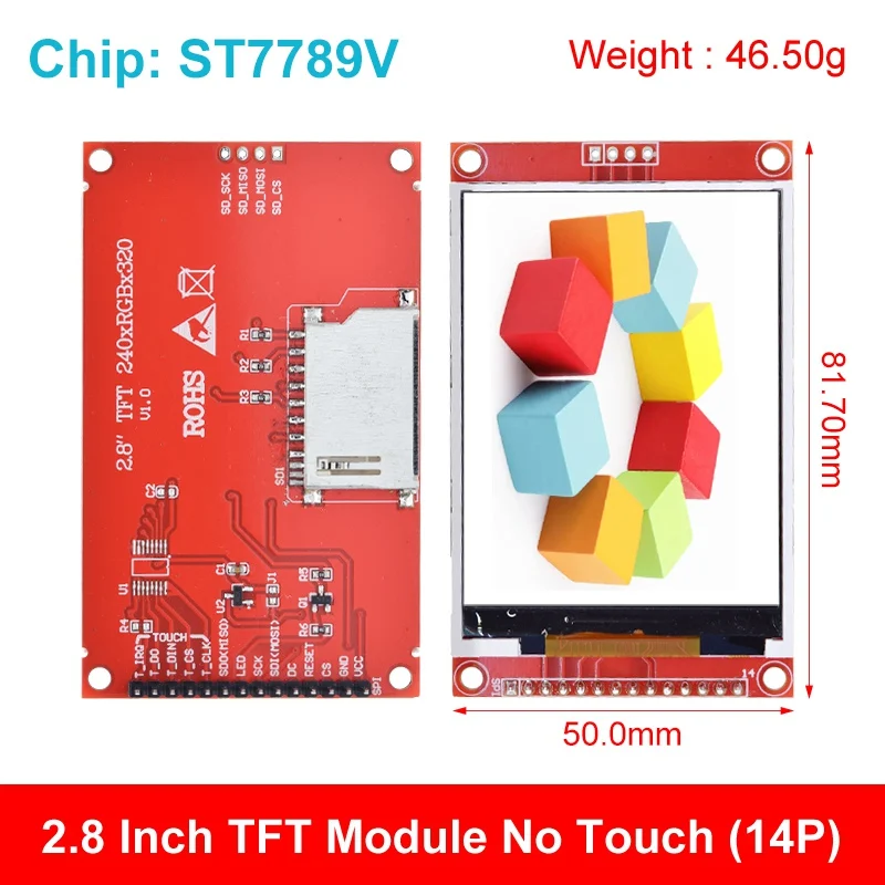 TZT 240x320 2,8" SPI TFT LCD Touch Panel Serielles Portmodul ILI9341 / ST7789V 2,8 Zoll SPI Serielles Display