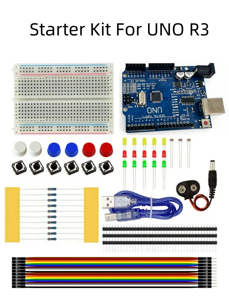 Starter-Kit für UNO R3 Mini Breadboard LED Jumper-Kabel Knopf für Arduino DIY-Kit Schulbildung Labor