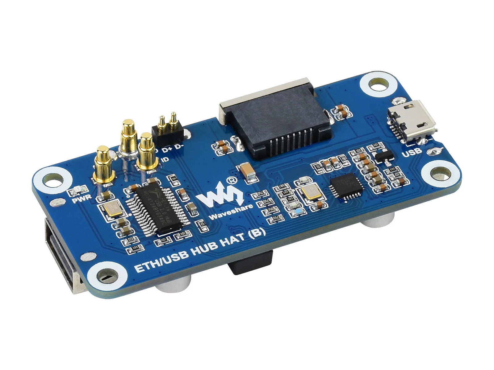 PoE Ethernet / USB HUB HAT Ethernet / USB HUB HAT (B) für Raspberry – Bild 2