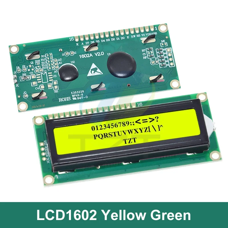 LCD1602 1602 LCD-Modul Blau/Gelb Grüner Bildschirm 16x2 Zeichen – Bild 6