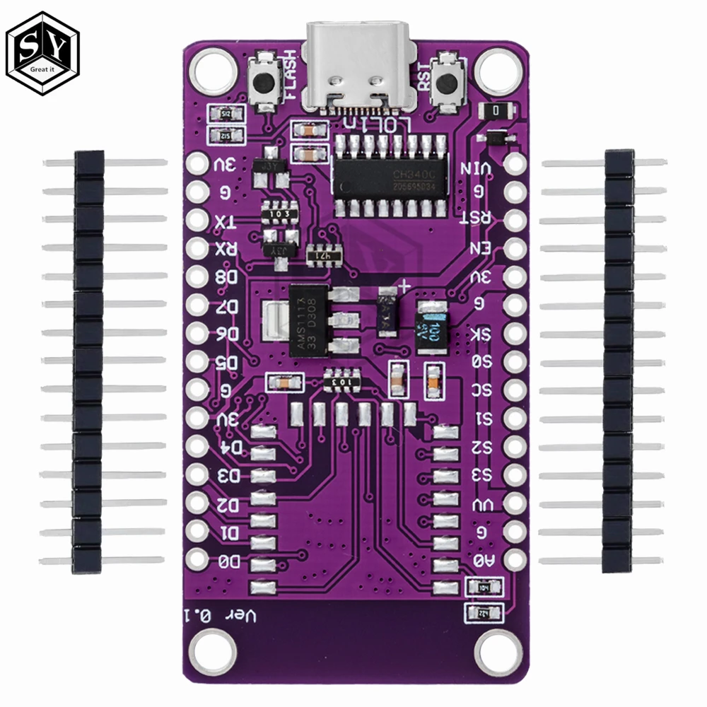 NodeMCU V3 ESP8266 WiFi-Board ESP-07/ESP-07S, CH340 Typ-C Lua – Bild 2