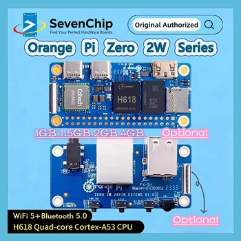 Orange Pi Zero 2W 1GB 1,5GB 2GB 4GB RAM DDR4 Mini-PC und Erweiterungsboard Allwinner H618 WLAN Bluetooth BLE