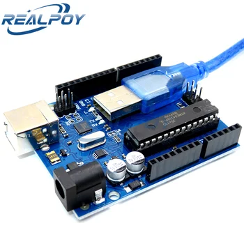 UNO R3 ATMEGA16U2 + MEGA328P Chip Für Arduino UNO R3 Entwicklungsboard + USB-KABEL