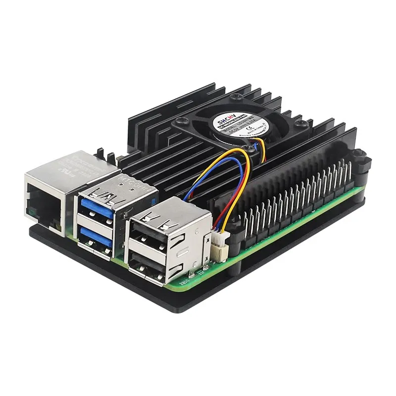 Raspberry Pi 5 Aluminium legierung Metall gehäuse Kühl gebläse Gehäuse – Bild 2