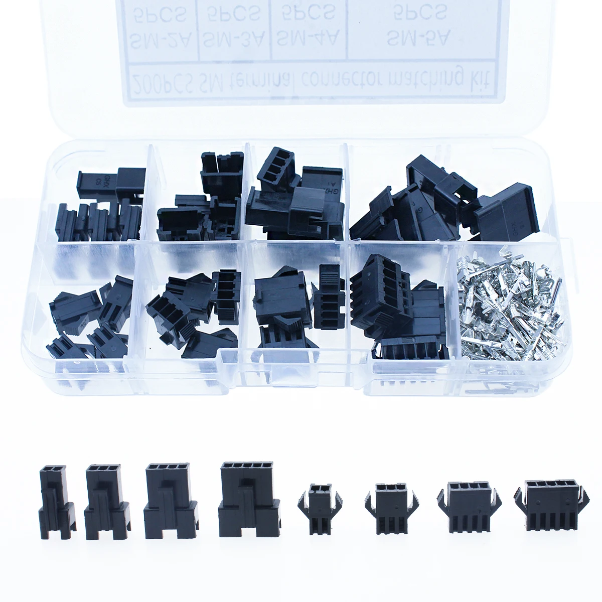 2,54mm Pitch 2/3/4/5Pin JST SM Anschlüsse Männliche und Weibliche Header Stecker gehäuse Pin (200 Stück)