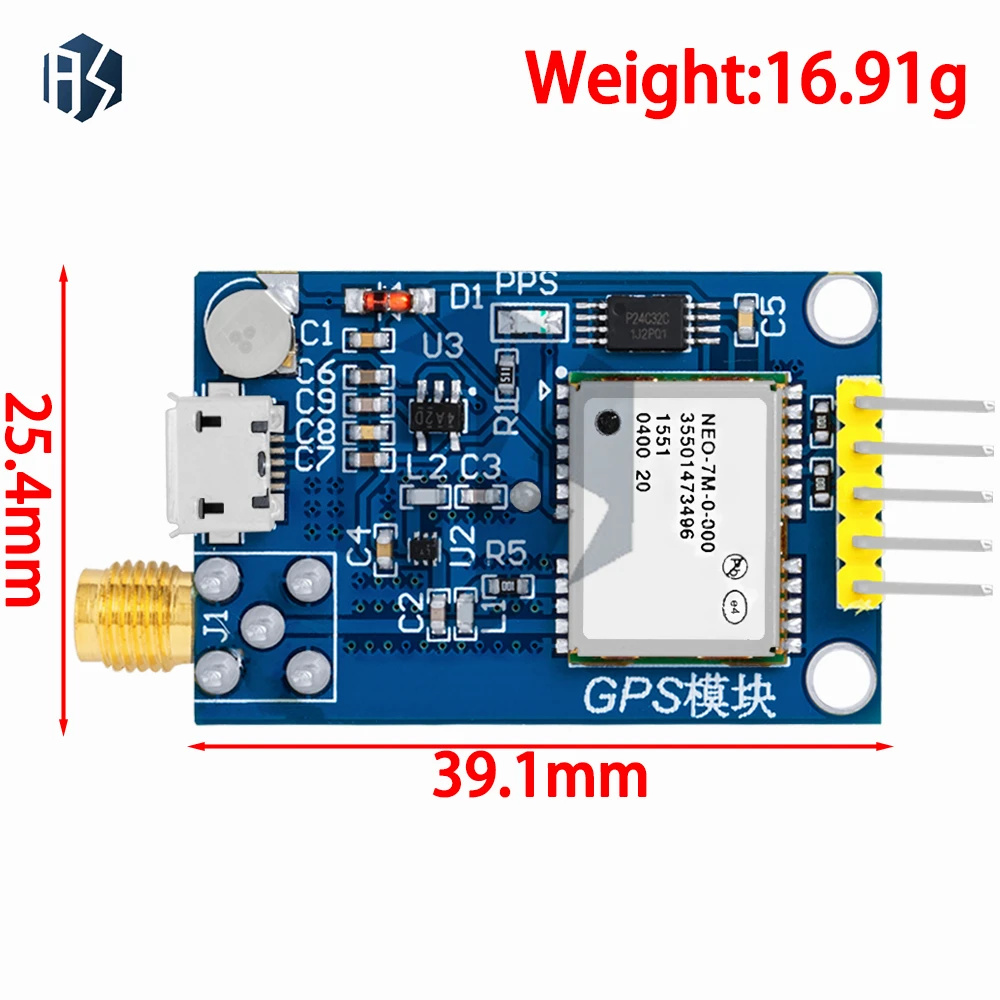 NEO-6M/7M/8M/9M GPS-Modul: Entwicklungsboard – Bild 2