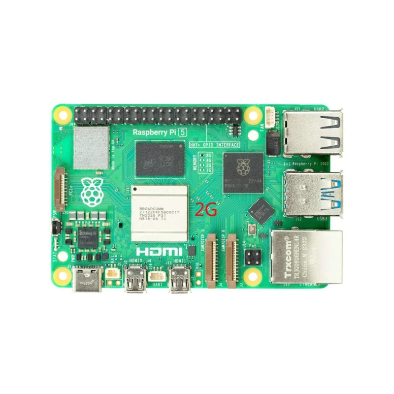 Raspberry Pi 5 4G 8 GB 16G RAM-Entwicklungsboard, neues RPI 5 mit Acrylgehäuse, Lüfter, Kühler optional