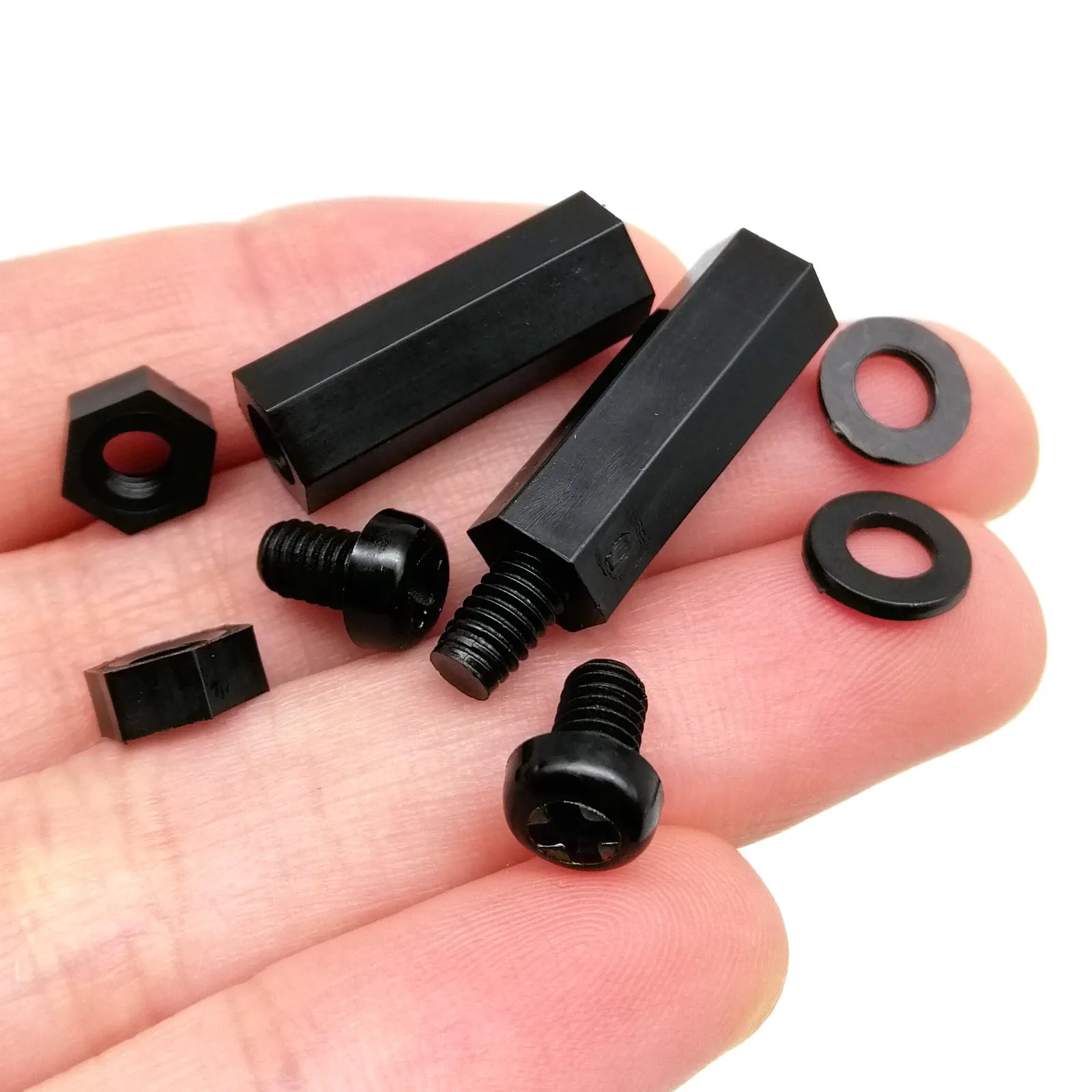 M2 M2,5 M3 M4 schwarzer Kunststoff Nylon isolierter – Bild 4