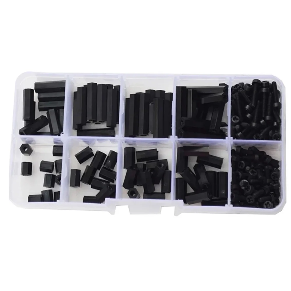 M2 M2,5 M3 M4 Schwarz Weiß Sechskant Nylon Abstandshalter Spalte PCB – Bild 6
