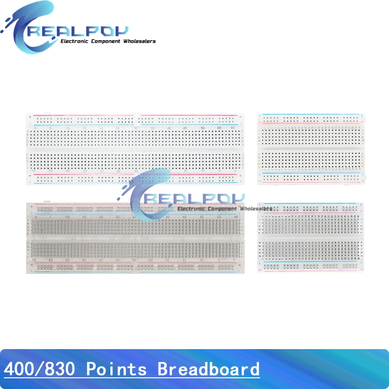 MB102 830 Point 400 Point lötfreie Steckplatinen für Proto Shield Distribution Verbindungsblöcke MB-102 PCB