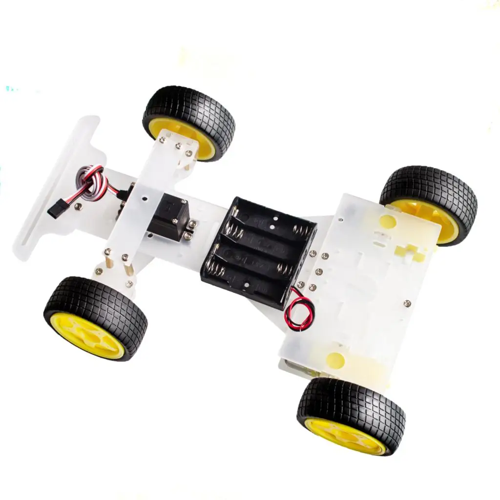 Lenkmotor 4-Rad 2-Motor Smart Robot Car Chassis Kits DIY mit 3003