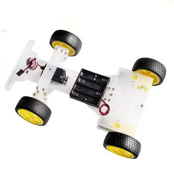 Lenkmotor 4-Rad 2-Motor Smart Robot Car Chassis Kits DIY mit 3003