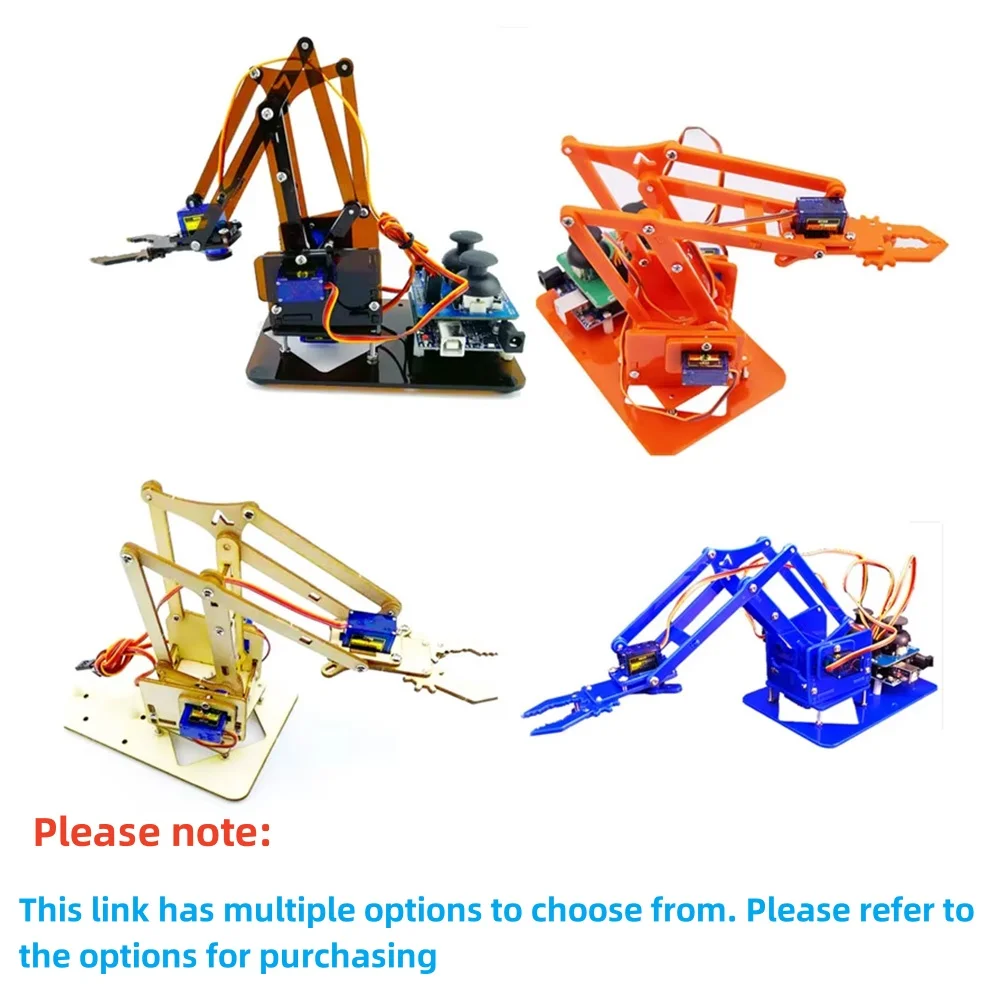SG90 4 DOF Demontage Acryl Mechanische Arm Roboter Manipulator Klaue Für Arduino Maker Lernen DIY Kit Roboter