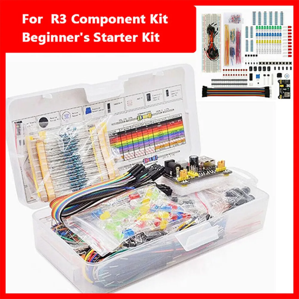 DIY-Projekt-Starter-Kit für Arduino UNO mit 830 Verbindungspunkten, lötfreiem Breadboard (830 Stück)