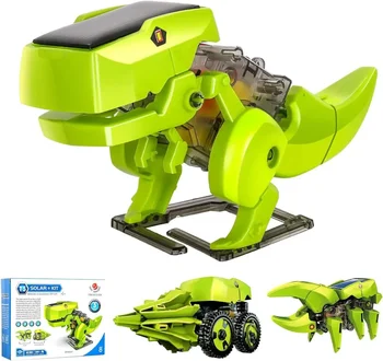 Montieren Solar Roboter Kit 3 in 1 Stiel Lernspiel zeug DIY Dinosaurier Spielzeug Wissenschaft Kits für Kinder