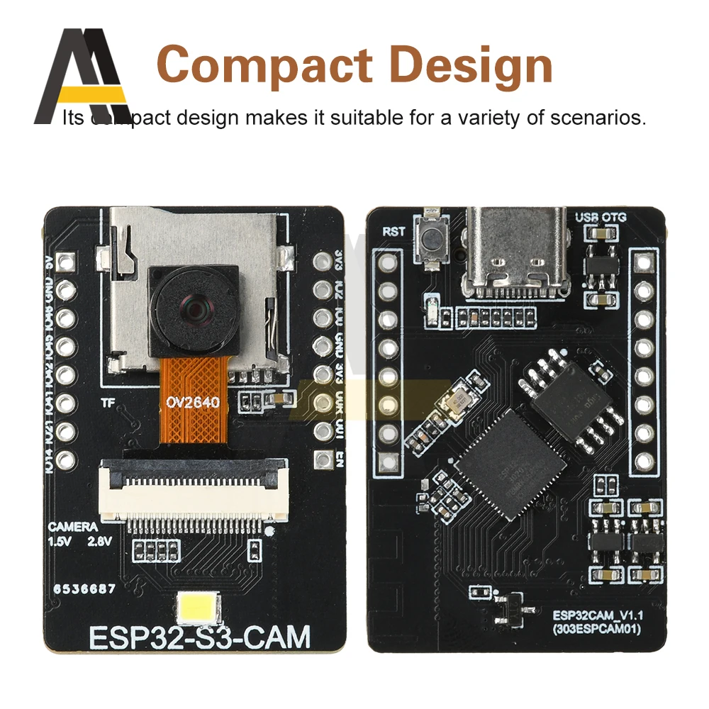ESP32 S3 CAM OV2640 Kameramodul ESP32-S3 WLAN Bluetooth Entwicklungsboard Modul Bilderkennungsmodul Typ-C