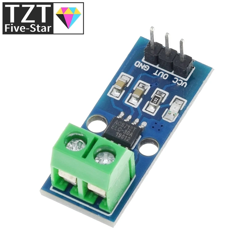 ACS712 5A 20A 30A Hall-Stromsensormodul ACS712 Modul für Arduino 5A – Bild 4