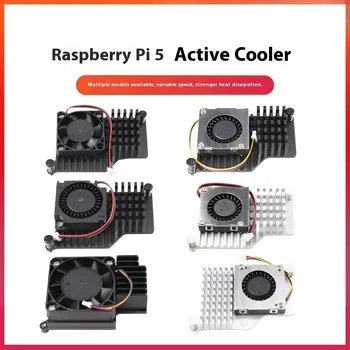 Aktiver Kühler Raspberry Pi 5 - Aluminium-Kühlkörper mit Lüfter und Wärmeleitpads, 5-V-PWM-Kühlung für Pi5