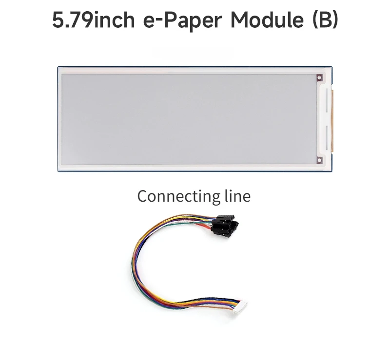 Waveshare 5,79 Zoll E-Paper Display Modul E-Ink 792x272 Display Schwarz/Weiß SPI-Schnittstelle für Raspberry